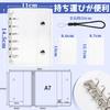 Transparenter A7-Größe abziehbarer Stickerbuch für Sticker-Ordner mit Band 2 PP 10 Sticker Klarer Ordner mit 6 Perfekt für Sticker Perfekt für Oshikatsu