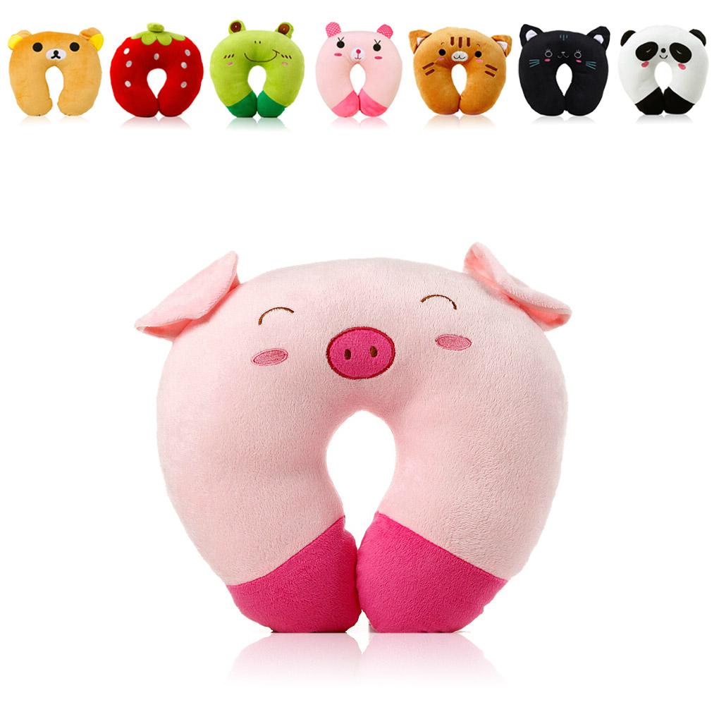 9 Colors Soft U-Shaped Plush Sleep Neck Protection Pillow Office Cushion Cute Lovely Travel Pillows For Children