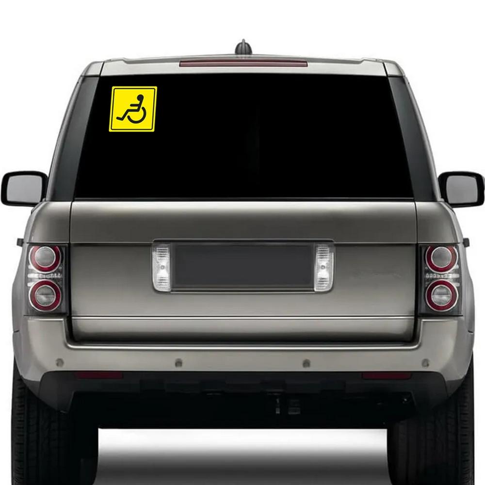 2Pcs Handicap Sign Wheelchair Accessible Symbol Car Decal Stickers 13cmx13cm