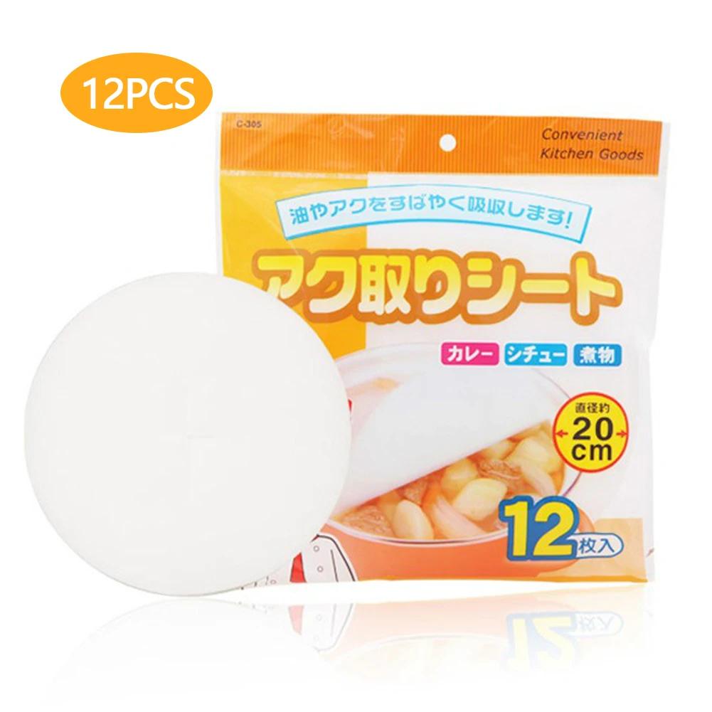 12-60 Pezzi Carta Assorbente per Olio Zuppa Cibo Usa e Getta Carta Filtro Olio Salutare Carta Assorbente Olio Cottura Accessori Cucina