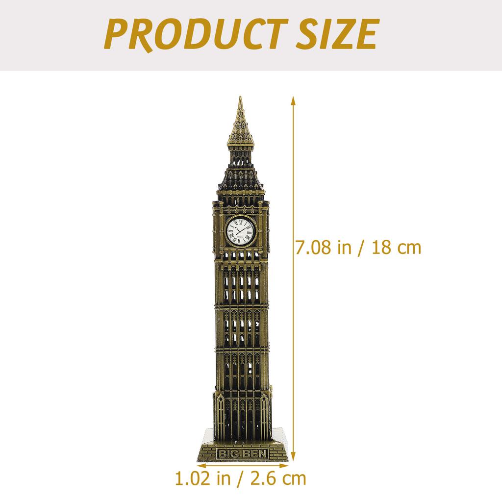 Big Building Model Architectural Statue London Metal Statues Sculptures Alloy Sculpture Bronze Clock Tower Landmarks