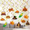 Celebration Thanksgiving Spirals Hanging Flag Party Decoration Supplies  Indoor Outdoor Decorations