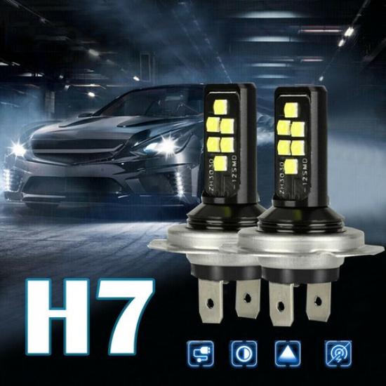 2 x H7 Led Car Light Car Headlight Bulbs High Low Beam 240W 52000LM 6000K White