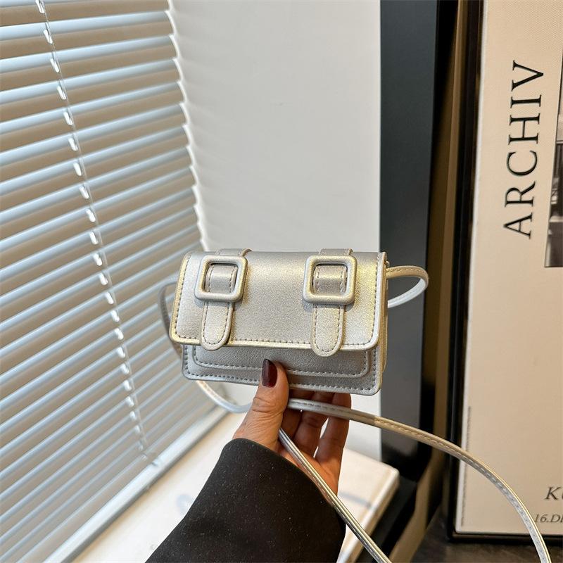 New exquisite mini women's small square bag summer popular versatile small solid color shoulder messenger bag women's bag