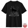 Gothic Black Cat With Octopus Tentacles Creature Graphic Tshirt Soft 100cotton Unisex Cotton Loose Sport Y2k Fun Design Tops