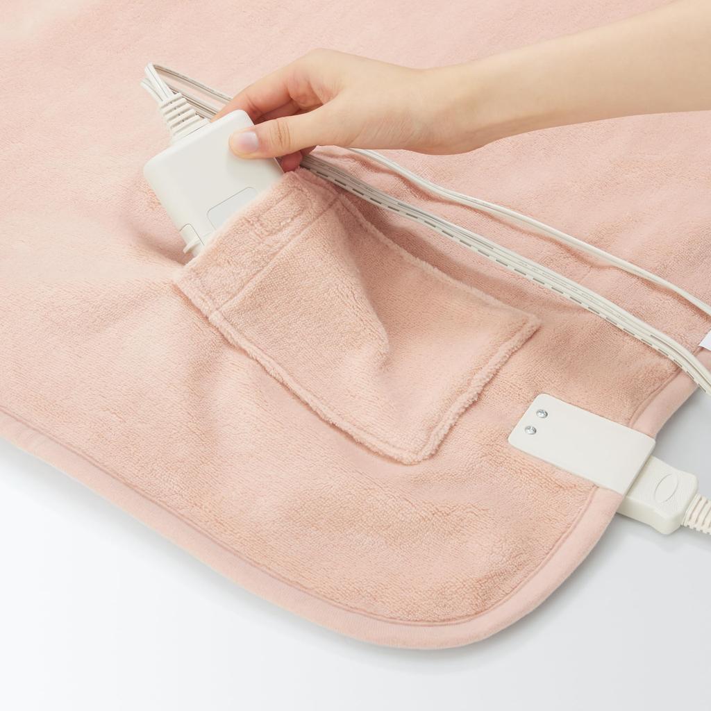MUJI Wearable Electric Smoky Width 130cm x Depth Blanket, Pink, 80cm, MJ-EHB13SPKP/84390937