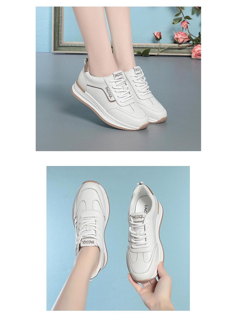 Women's Lightweight Soft Sole Sneakers - Casual White All-Match Travel & Running Shoes for Spring & Autumn