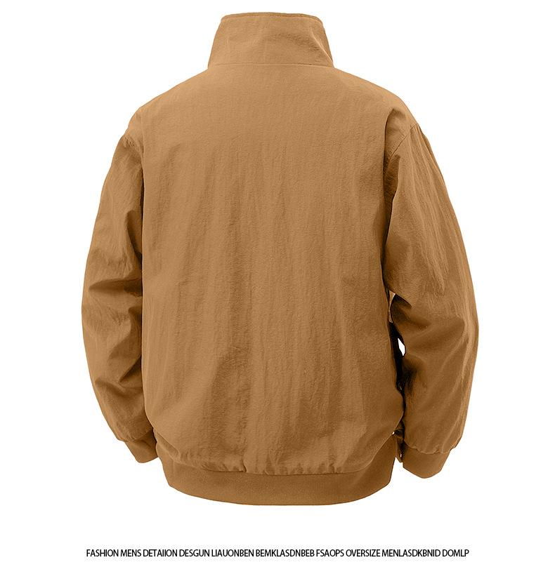 American Retro Workwear Jacket - Waterproof, Windproof, Loose Fit, Stand Collar for Autumn/Winter