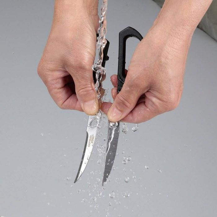 [Captain Stag] BBQ Kitchen Scissors Curved Multi-Purpose Scissors, Disassemblable, Mini, Made in Japan, UH-4710, Silver, (approx.) 65 x