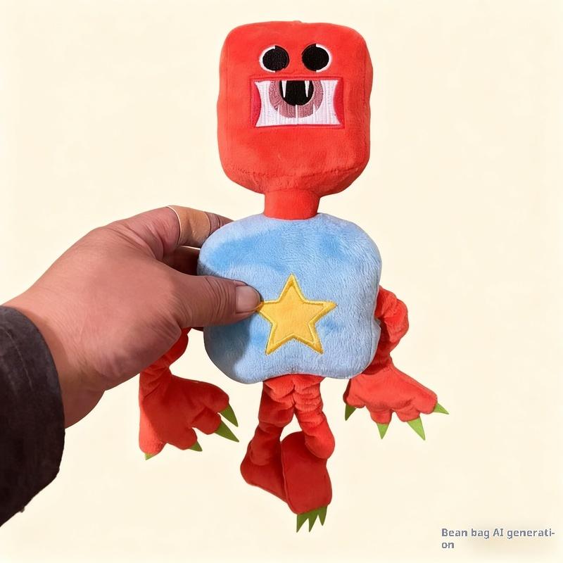 Cartoon Box Boo Toy Horror Game Around The Doll Red Robot Stuffed Plush Doll Room Decoration Toys Holiday Gifts.