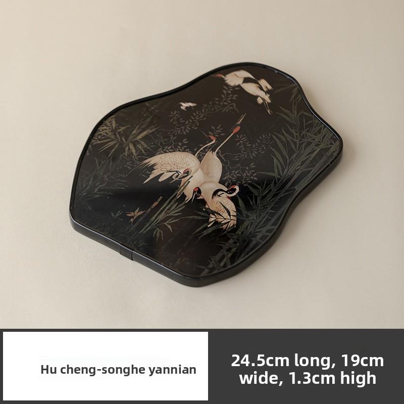 Chinesische Teeschale Gongfu Teegeschirr Unregelmäßige Trockenbrühplatte Vintage Minimalistischer Teetisch Aufbewahrungsschale