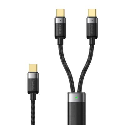 Mcdodo Magnetic Fast Charging To C 100W Fast PD Data Magnetic Automatic Tangle LED Aluminum Alloy Durable Nylon Braided Compatible with and Other