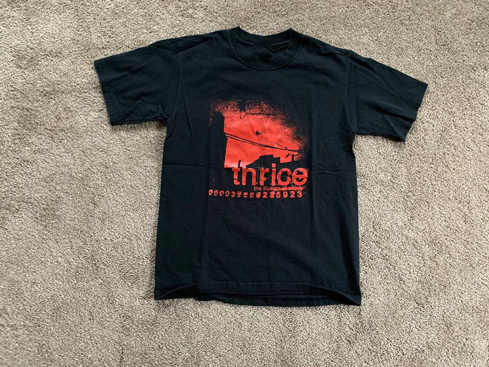 New Popular Thrice Band Black T-Shirt Cotton Full Size S-5XL Unisex T-Shirt S