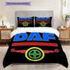 Golden Trucks Motion Bedding (1 * duvet cover + 2 * pillowcase, without core) 2D Flat Soft and comfortable Bedding set Christmas birthday gift