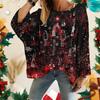 Women's Christmas Print Knitted Sweater Cardigan