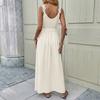 Strapless Long Dress, New Summer Floral Lace-wrapped Fitted Halter-line Slit Dress for Women