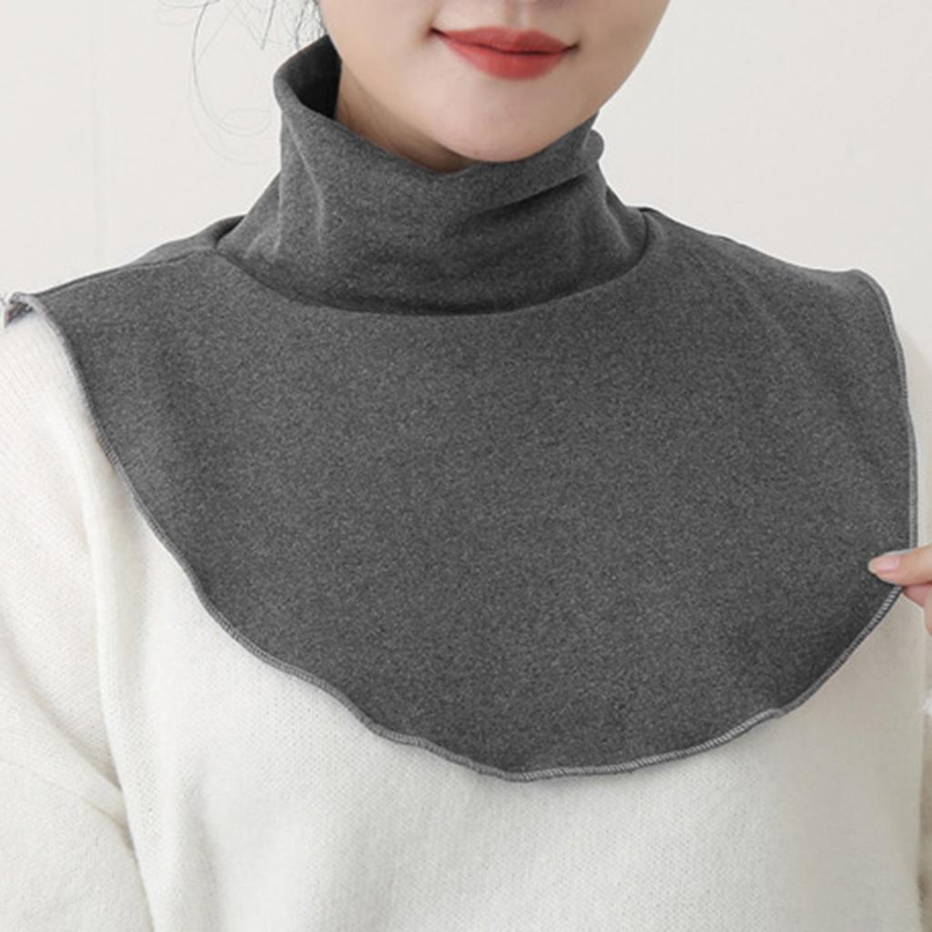 New Soft Cotton Modal Faux Fake Collar Neck Muslim Hijab Scarf Women Solid Neck Cover Detachable Blouse Turtleneck Scarf Wraps