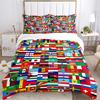 3Pcs Flags World Bedding Sets For All Sizes New 3D Printed Bed Cover Comforter Duvet Cover Pillowcase Bedroom Decoration