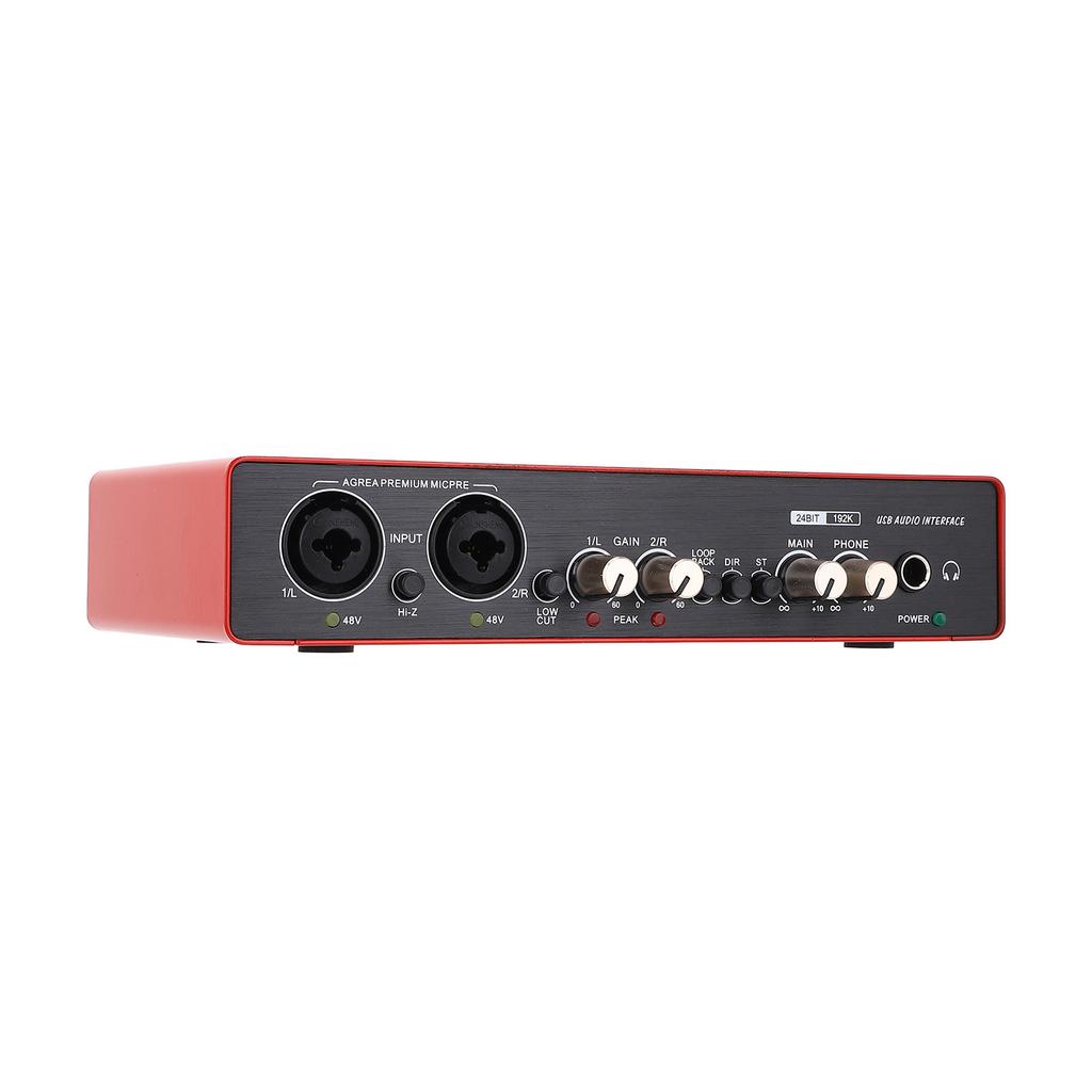 USB Live Sound Card Red Mini Usb Digital Mixing Computer Guitar Mobile Phone Recording Live Singing Sound Card