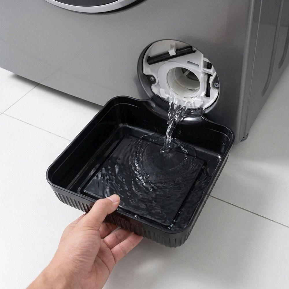 Front-mounted Washing Machine Drain Tray Universal Heavy Duty Washer Water Catch Pan Leak-Proof Keeps Floor Clean