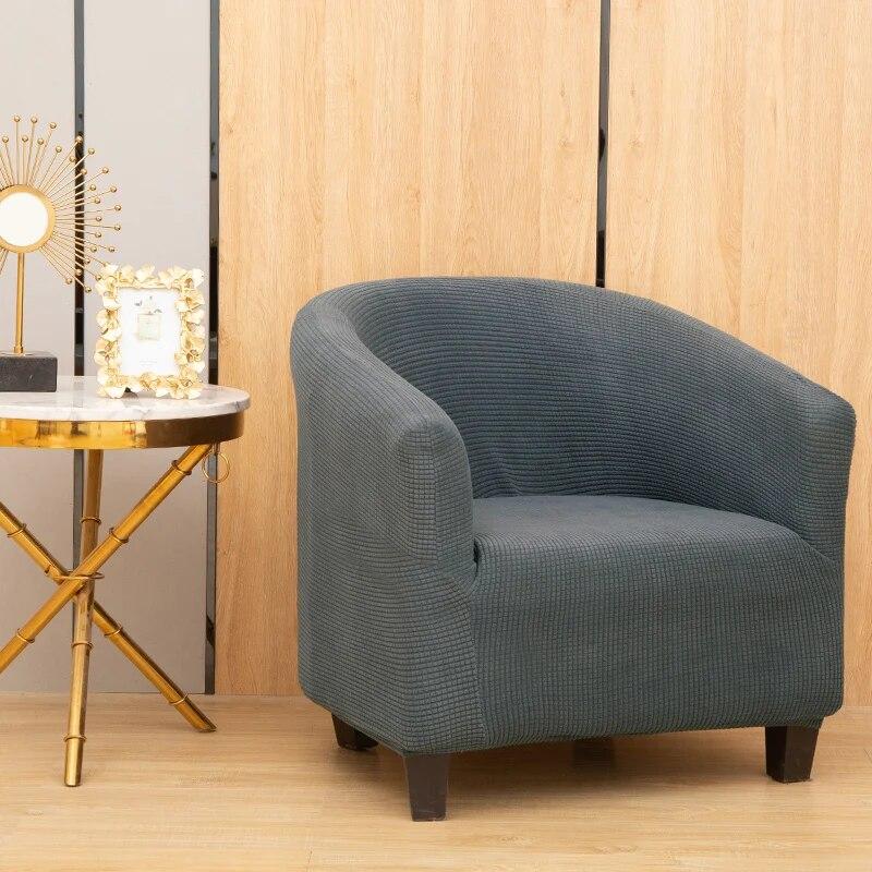 Club Chair Cover Tub Sofa Cover Polar Fleece Single Sofa Couch Cover Stretch Sofa Slipcovers For Living Room Study Bar Counter