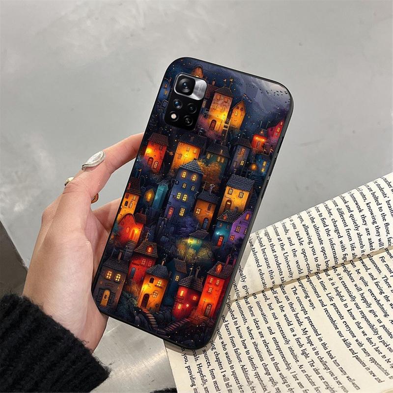 

Phone Case For Xiaomi Redmi note 14 Pro 14 13 12 11 10 Pro 14S 12S 11S Redmi 14C 13C 10 House Night Light Moon Scenery Redmi Note 11 11S 4G
