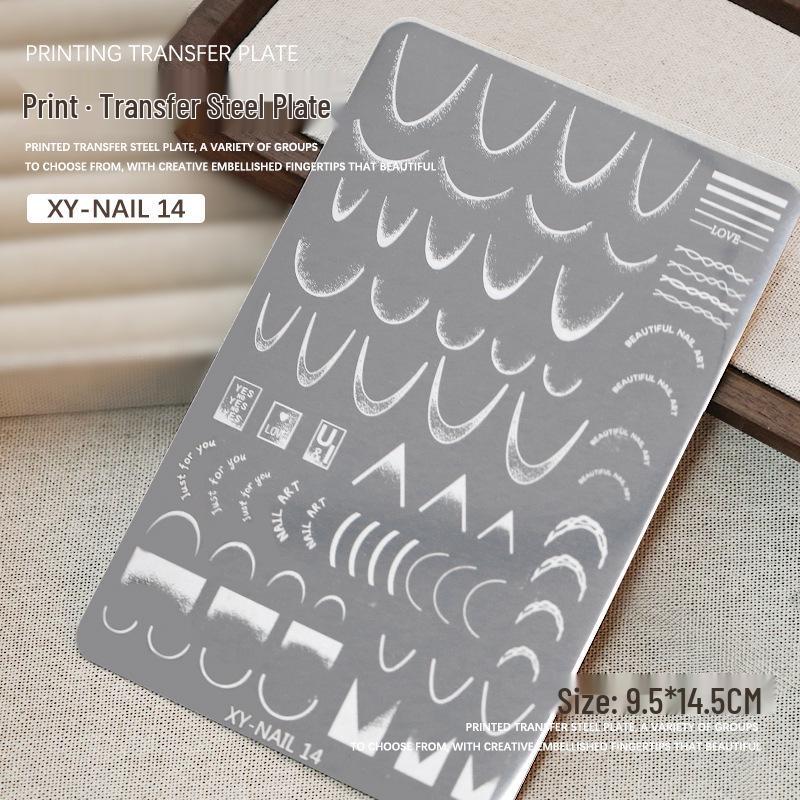 Nail Art Stamping Plate with Lace, Butterfly, Floral & Ribbon Designs - Silicone Stamp Tool