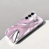 Purple water ripple pattern electroplated glass phone case, suitable for Samsung S26/S25/S24/S23/S22/S21/S20 and other models.