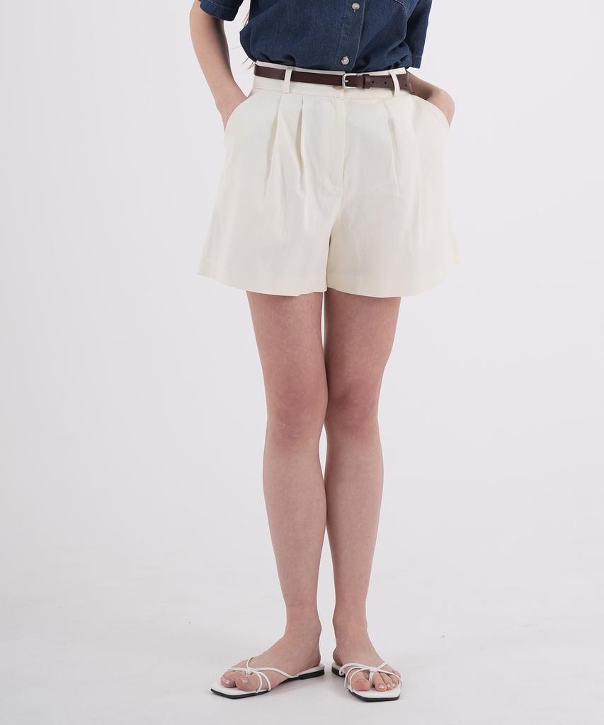 THE-ABON Women'S Cotton Bermuda Shorts Khaki