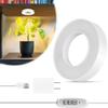 Full Spectrum Ceiling Grow Light 4 Dimmable Levels Halo Grow Lamp Height Adjustable Under Cabinet Plant Lamp for Indoor Plants