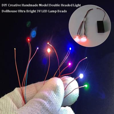 Handmade DIY Creative Model Light 3V Ultra Bright LED Lamp Beads Dollhouse Small Bulb
