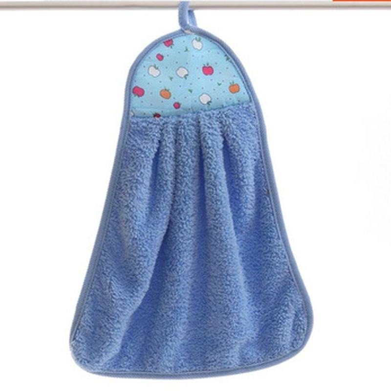 1Pcs Coral Velvet Bathroom Supplies Soft Hand Towel Absorbent Cloth Dishcloths Hanging  Cloth Kitche