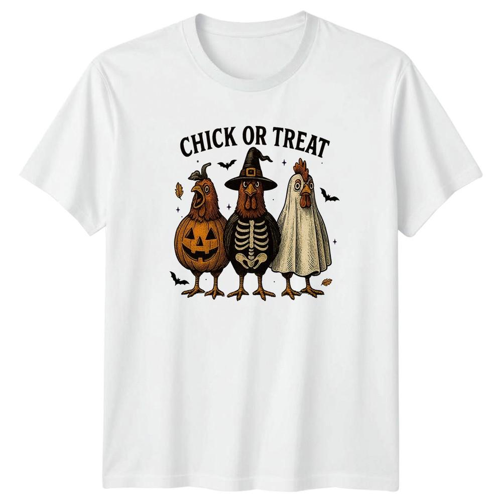 Chick Or Treat TShirt Funny Chicken Halloween Halloween Gift For Him And Her S