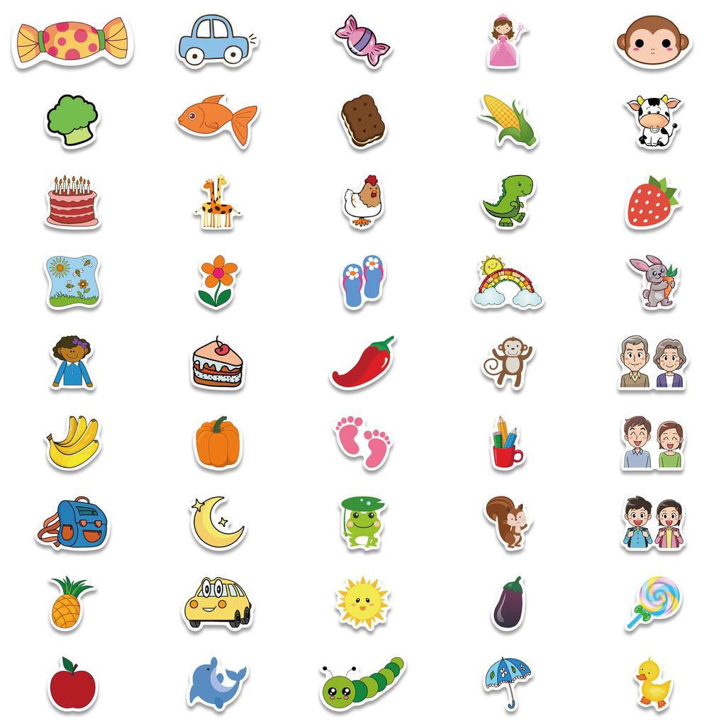 90 Cartoon Baby Training Focus Graffiti Stickers Suitcase Motorcycle Laptop Waterproof Stickers