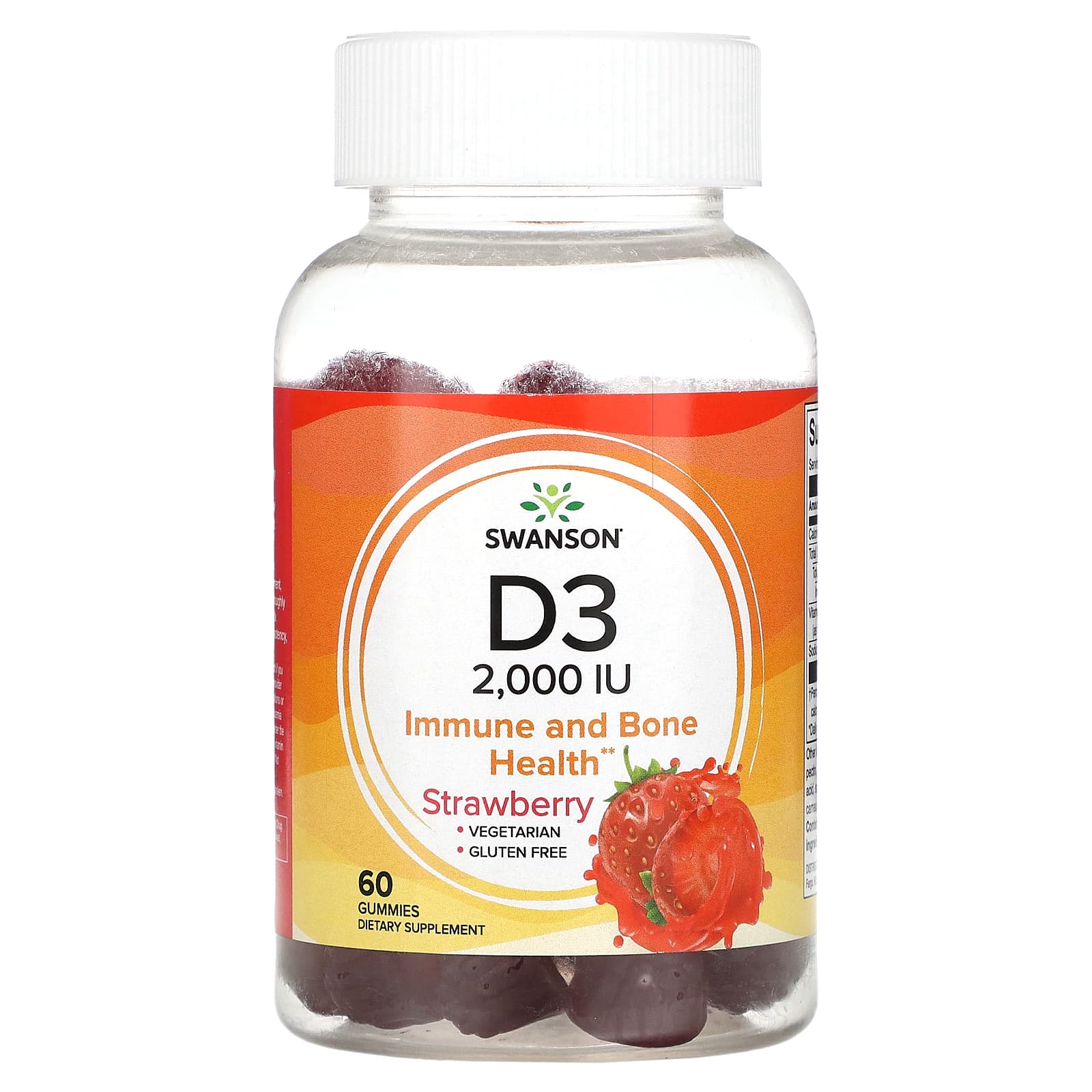

D3 Gummy Jelly, Strawberry, 60 Gummy Jelly