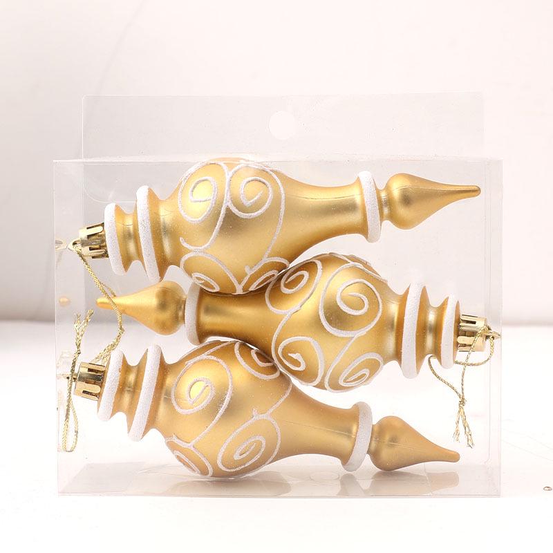 Hand-Painted Flat Candy Christmas Tree Ornament Set