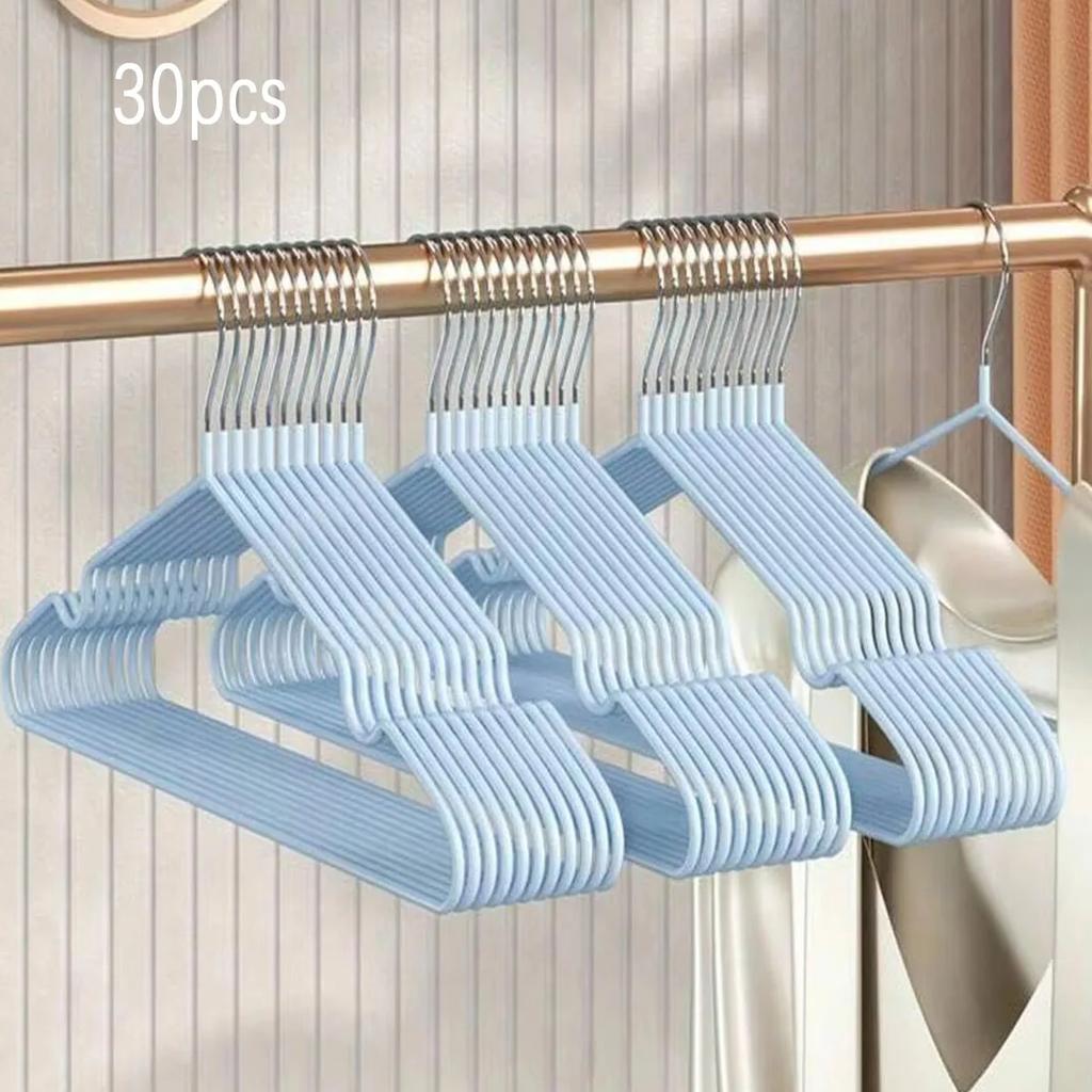 10pcs-Metal Traceless No-slip Clothes Hangers Durable Strong Clothes Racks Household Space Saver for Organization of Bedroom