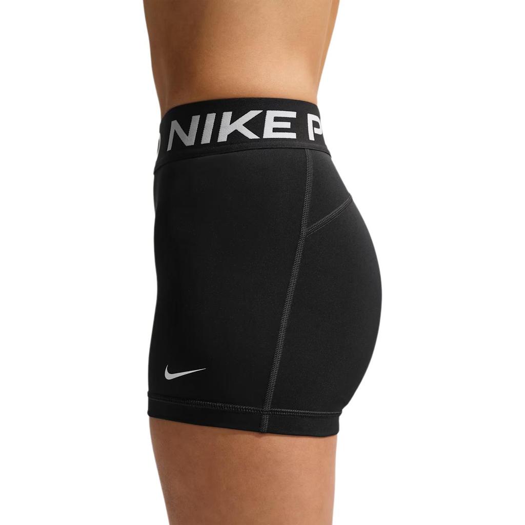 Nike Pro Letter Logo Elastic Mid Waist Slim Fit Cycling Shorts Women Shorts Black IQ1037-010