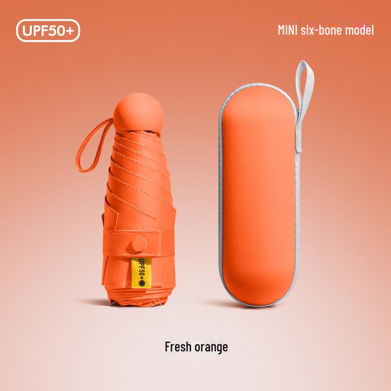 50% Folding Women's Dual-Purpose Mini Portable Pocket Capsule Umbrella - High-Grade Sun Protection
