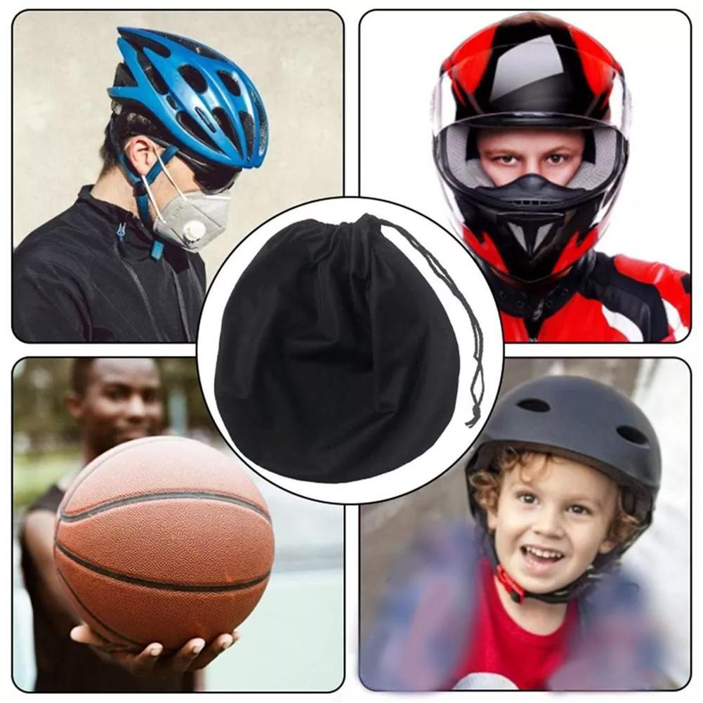 Helmet Bag Plush Soft Drawstring Pocket For Motorcycle Scooter Moped Bike Full Half Helmet Lid Protect Bag