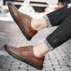 Fashion Handmade Leisure Men Shoes 2025 Trendy Minimalist Versatile Work Shoes High Quality Lace-up Formal Casual Business Leather Shoes