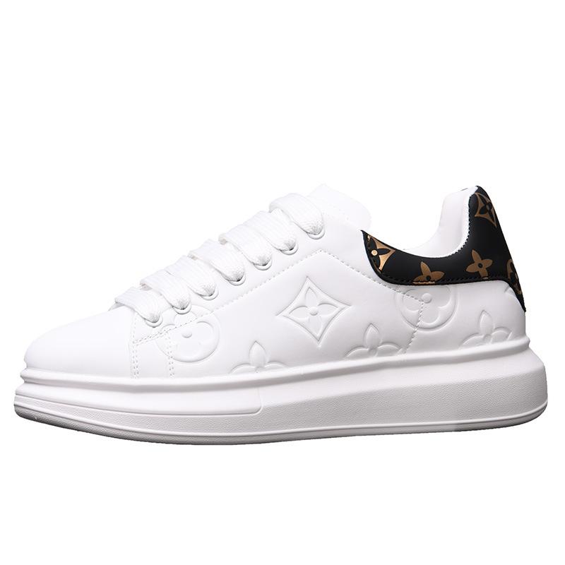 Leather Breathable Student Casual Couple Shoes Heightening Board Shoes KY2