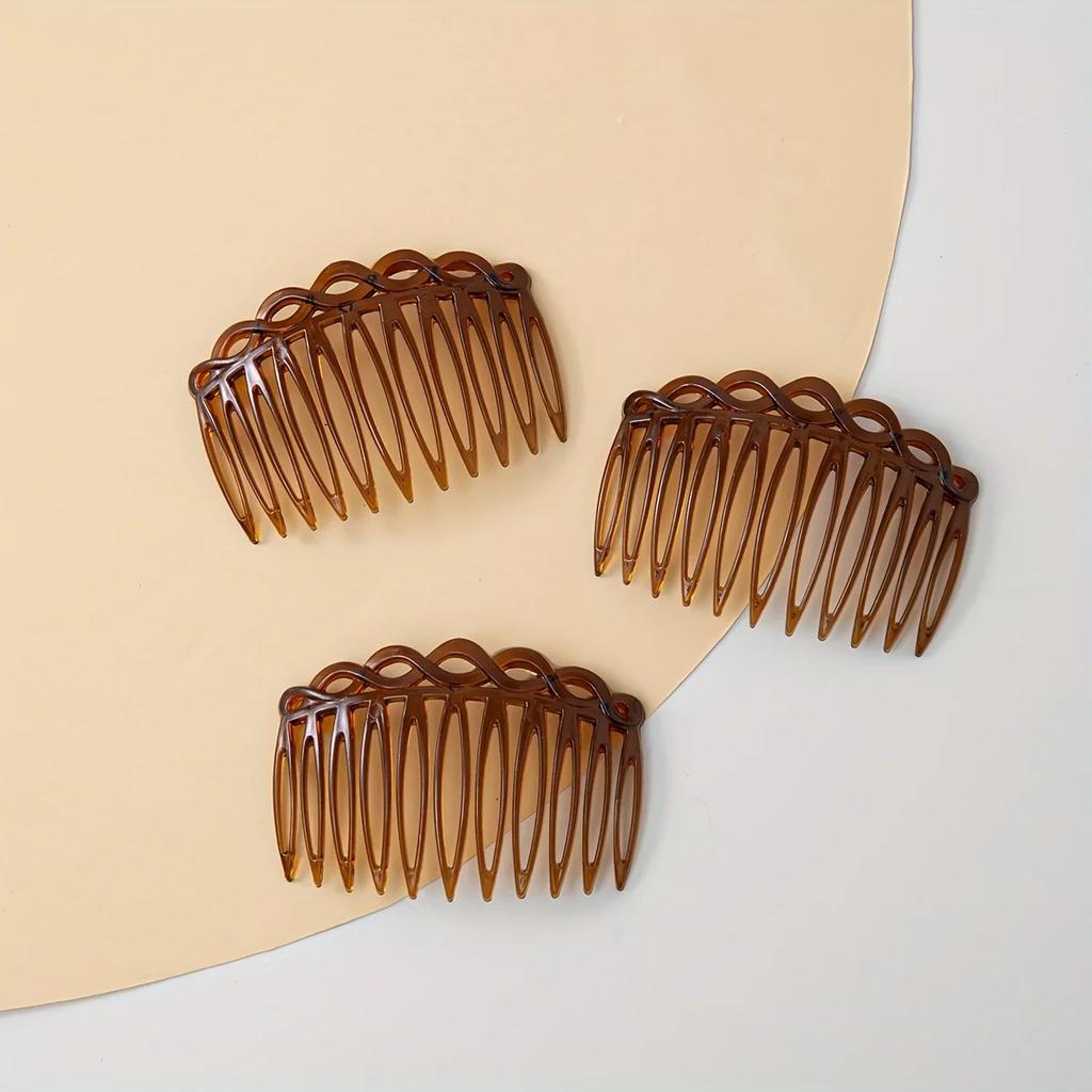 Zähne Kunststoff Haar Seitenkamm Vintage Twist Kamm Französischer Stil Haarspange Kamm Haarschmuck für Frauen
