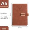 A5 Thickened Soft Leather Notebook with Deer Head Buckle – Elegant Business & Study Journal.