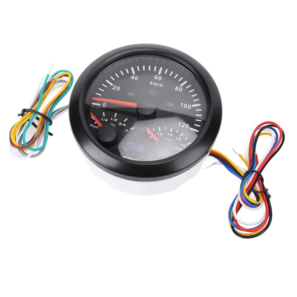 85mm 3 3 8in GPS Speedometer Odometer with Voltmeter Fuel Level Gauge Turn Signal 3 In 1 120KM H for RV Yacht Truck 7