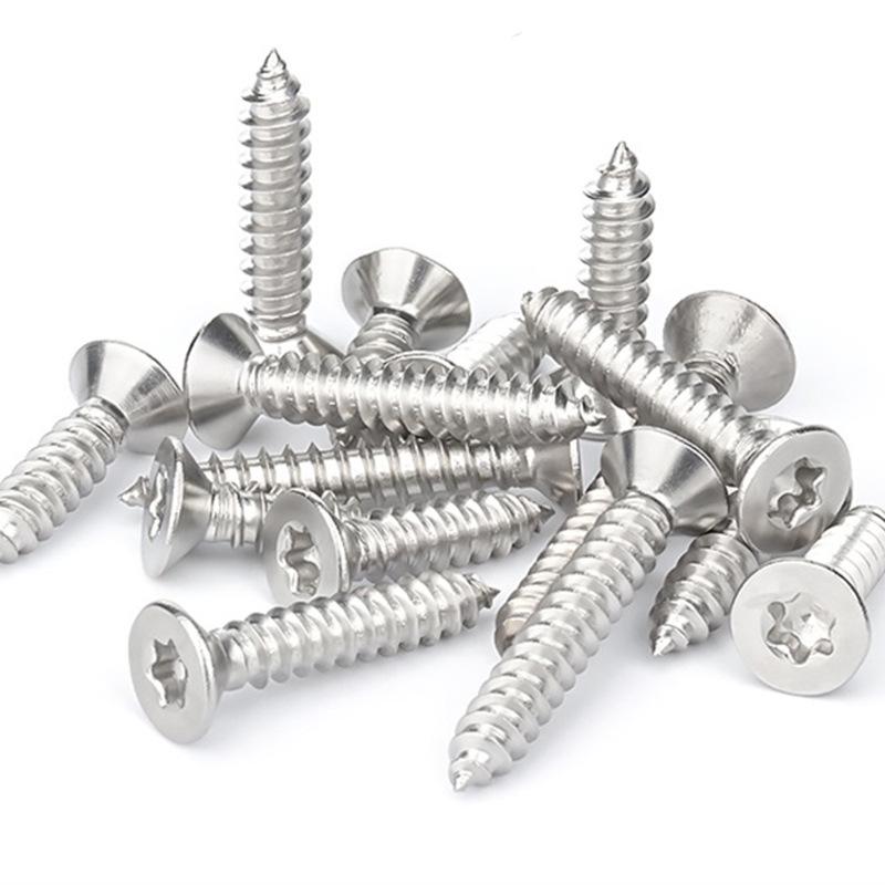 201 Stainless Steel Plum Slot Flat Head Self-Tapping Screws M2-M6