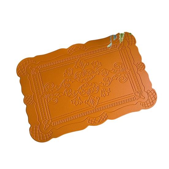 Placemat, Waterproof Heat Resistant Dinner Table Mats, Non-Slip Embossed Decorative Kitchen Placemat for Dining Table