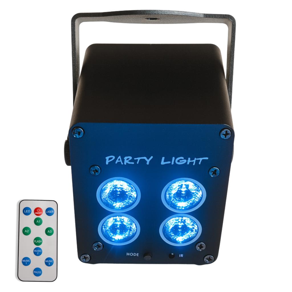 Light4Me Accu Par 4X3W Reflektor Akumulatorowy 3600 Mah Czarny Efekt Świetlny Rgb Led Pilot Bezprzewodowy