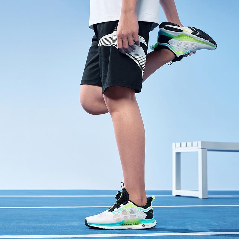 Anta Comfortable Versatile Non-Slip Wear-Resistant Low-Top Running Shoes Kids sneakers White Green 312325516-1