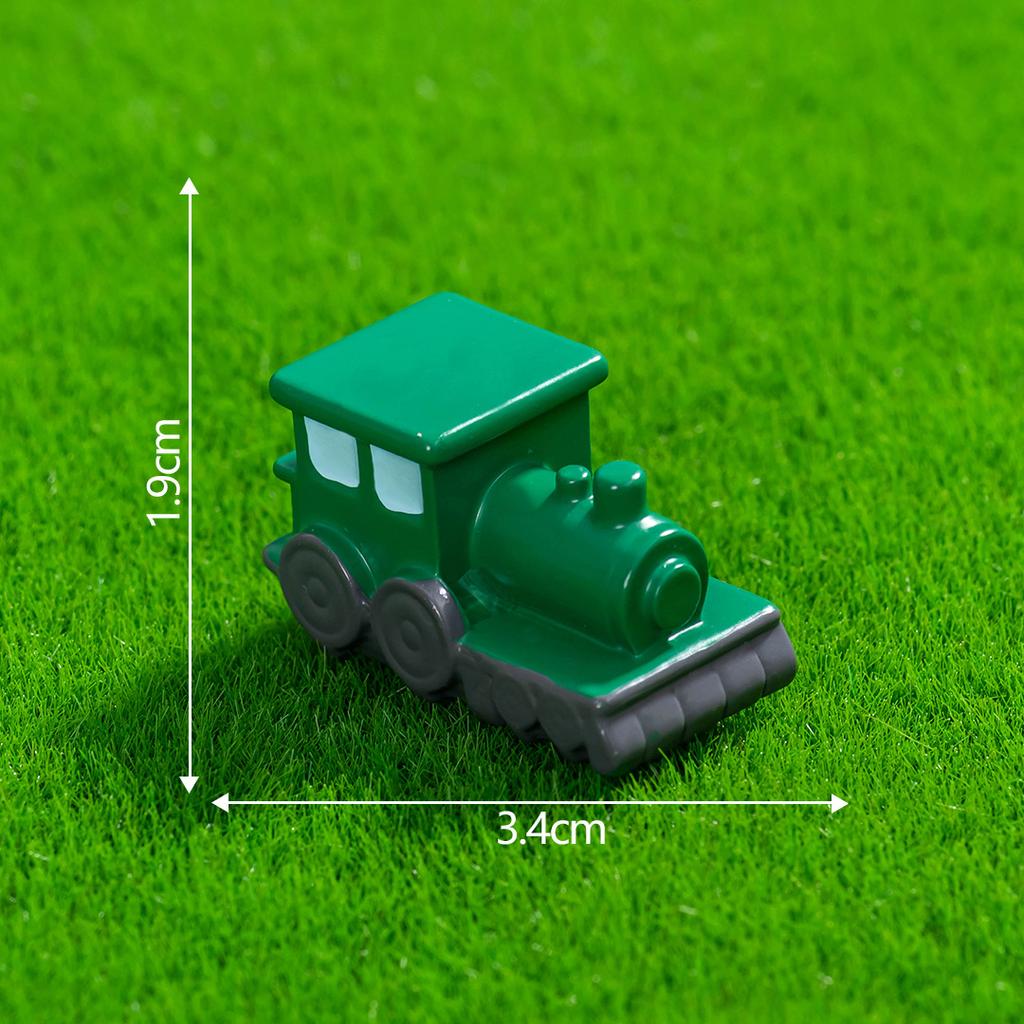 Mikrolandschaftsdekoration Cartoon-Zug Harzhandwerk DIY Dekorationszubehör Schreibtischdekoration